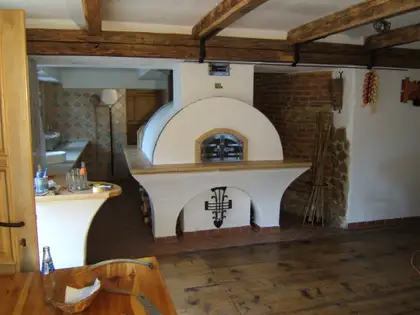 Pec na pizzu v restauraci, Vernéřov – realizace Kamnářství Závacký