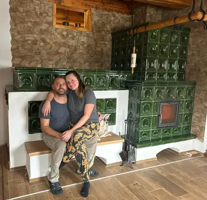 Rodiná kamna, Kovářov – realizace Kamnářství Závacký
